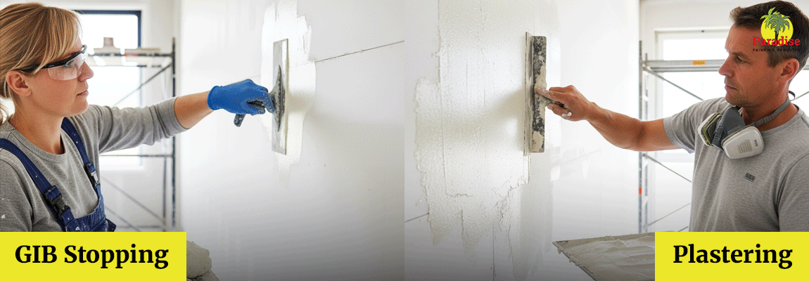 Interior Wall Repair GIB Stopping and Plastering Technique Split